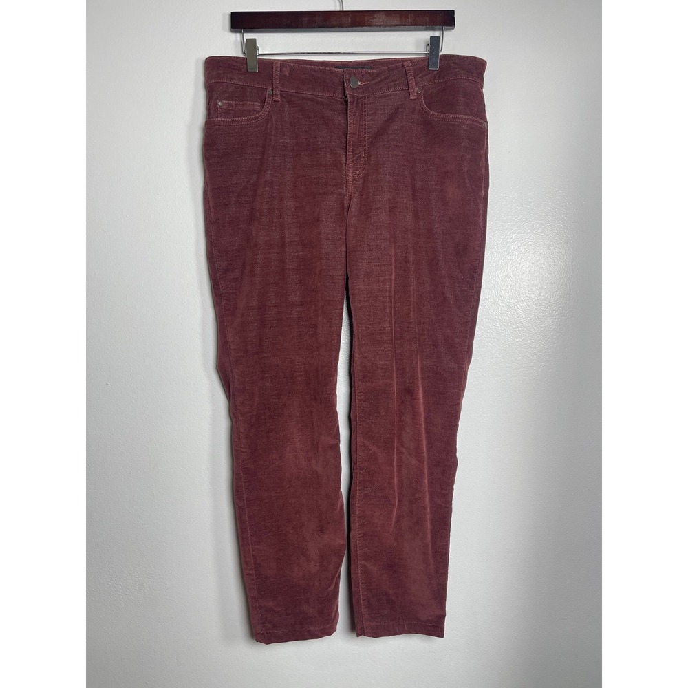 PERUVIAN CONNECTION Velveteen Pants 14 Burgundy Casual Comfort Gorpcore Outdoors